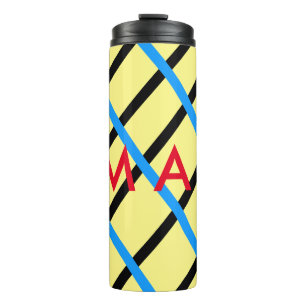 Termo Monograma simple añada su letra de nombre man mini