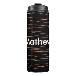 Termo Monograma simple añada su letra de nombre man mini