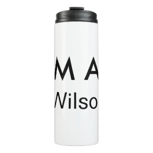Termo Monograma simple añade tu letra nombre hombre mini