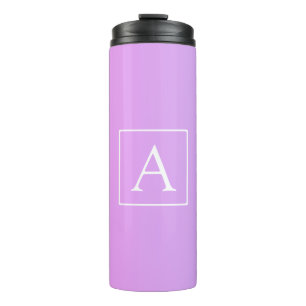 Termo Monograma simple Ombre rosa/morado sutil