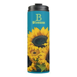 Termo Monograma Sunflowers Vincent Van Gogh