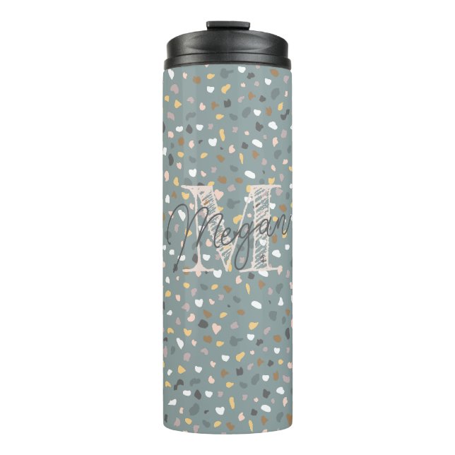 Termo Monograma Terrazzo personalizado (Anverso)