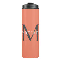 Monograma y nombre personalizados rosa claro