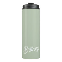 Monograma y nombre personalizados verde sabio mode