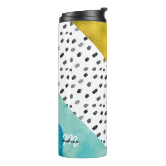 Termo Monogramación de los medios mixtos Aqua y Gold