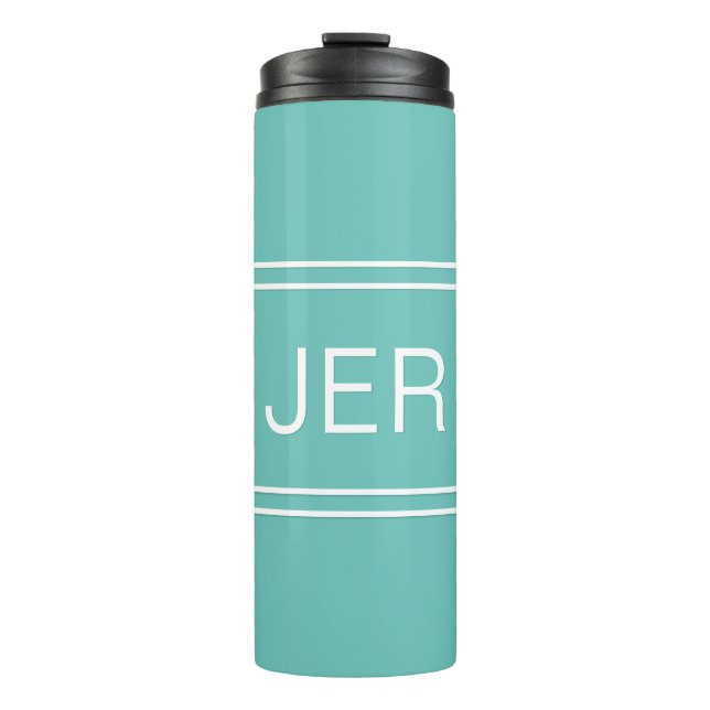 Termo Monogramadas Iniciales Ligeras Drinkware de Viajes (Anverso)