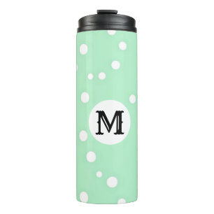 TERMO MONOGRAMADO VERDE PASTEL SENCILLO