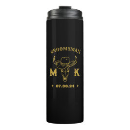 Termo Monogramas personalizados salvajes de Cowboy occid