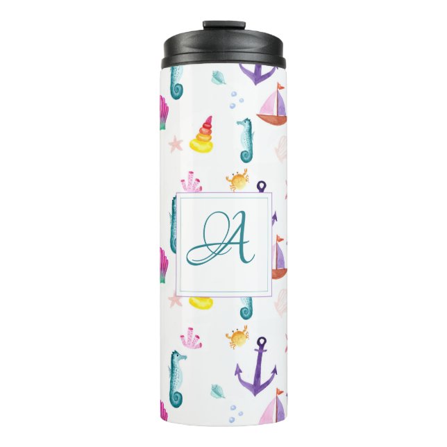 Termo Monogrammed Beachhut Kids Bathroom Ocean Life Sea (Anverso)