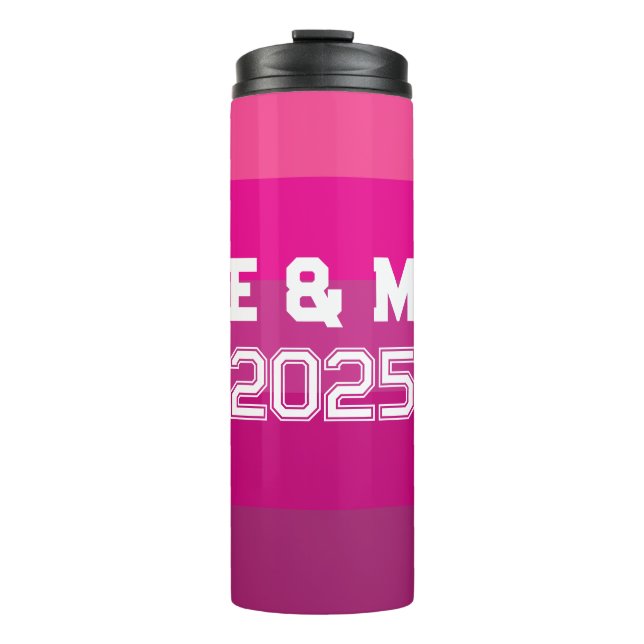 Termo Monogramo de personalizable y años (Anverso)