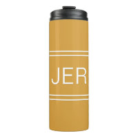 Monogramo Estilo Viaje Drinkware Blanco Amarillo