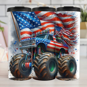 Termo Monster Truck Bandera Americana Splash