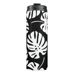 Termo Monstera de colores deja abstracto floral