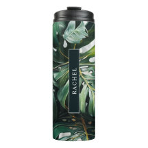 Monstera deja Tumblador Termal Personalizado Tropi