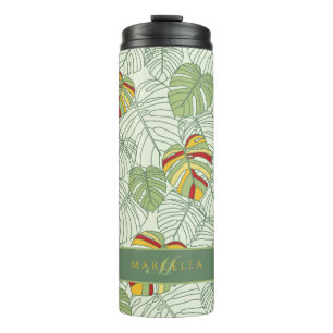 Termo Monstera Tropical Personalizada Deja Tumbler
