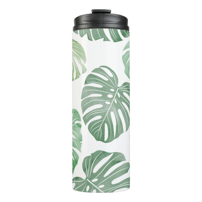 Termo Monstruo acuarela, fondo de pantalla tropical sin  (Anverso)