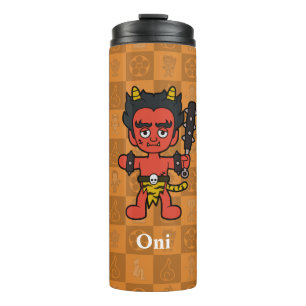 Termo Monstruo de Oni japonés lindo