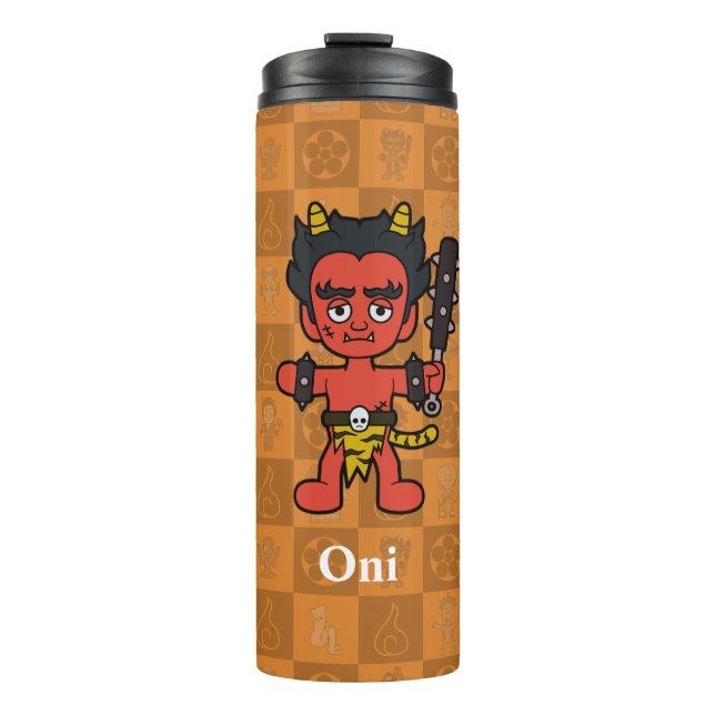 Termo Monstruo de Oni japonés lindo (Anverso)