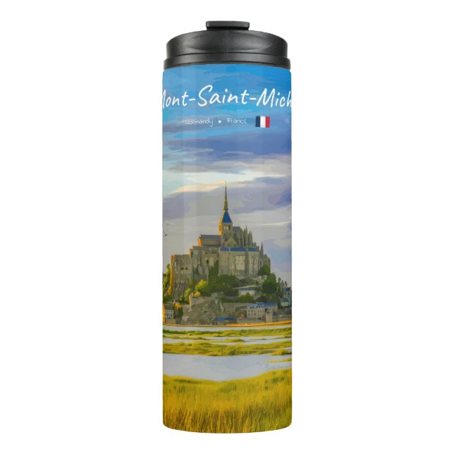 Termo Mont-Saint-Michel, Francia - Abadía Medieval (Anverso)