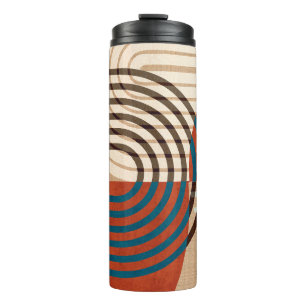 Termo Montaje de estampados retro de arte de colchón con