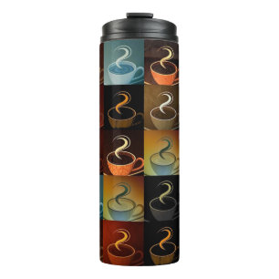 Termo montaje de taza de café