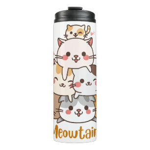 Termo Montaña de gato lindo divertido Meowtain