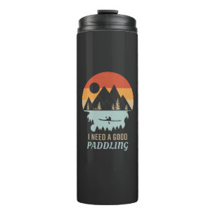 Termo Montañas en kayak Retro