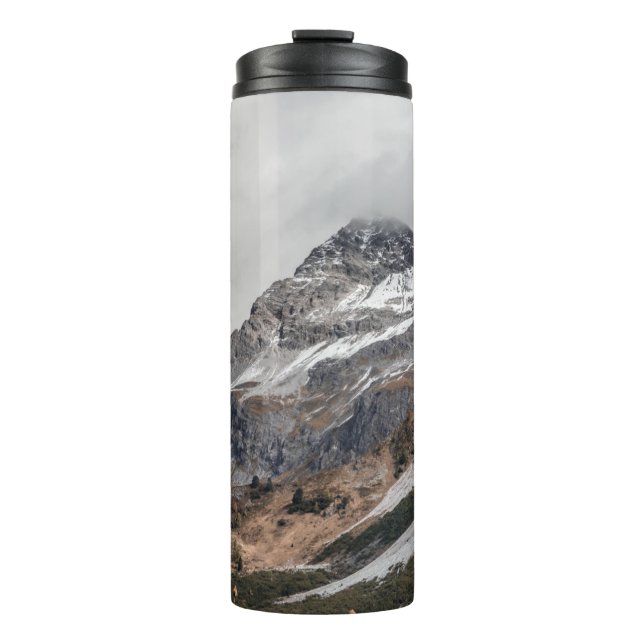 TERMO MONTAÑAS GRISES CON NIEVE CAPTADA RODEADAS CON TR (Anverso)