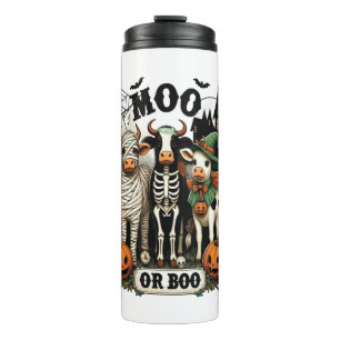 Termo Moo o Boo Vaca de Halloween