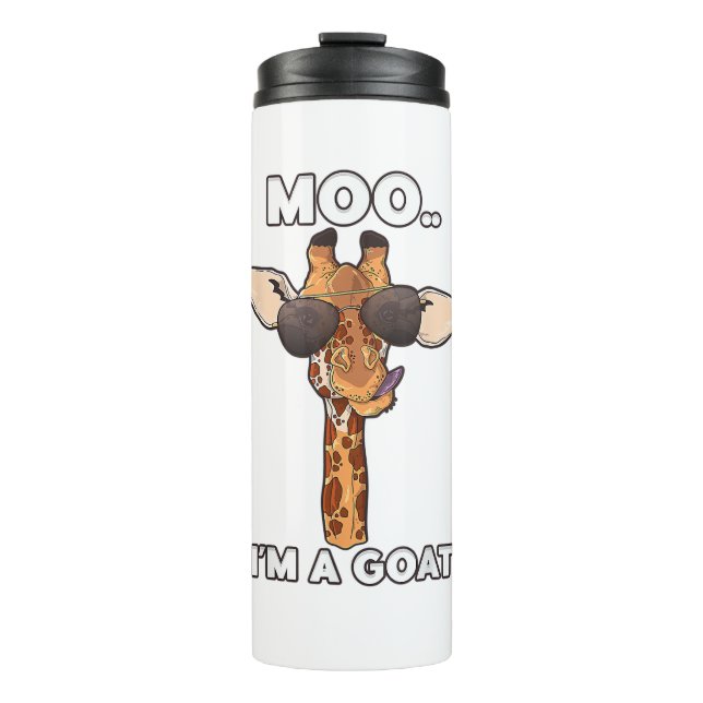 Termo Moo, soy una Goat Giraffe Lover Animals (Anverso)