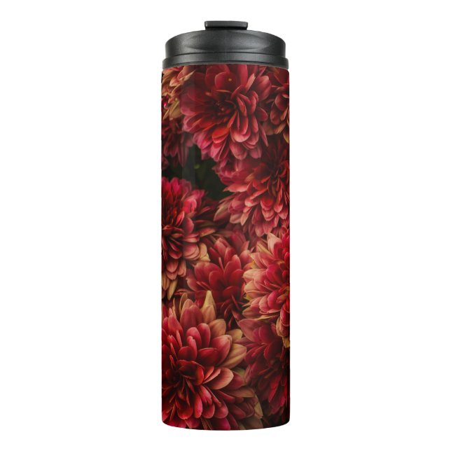Termo Moody Dahlia Flores Textura oscura (Anverso)