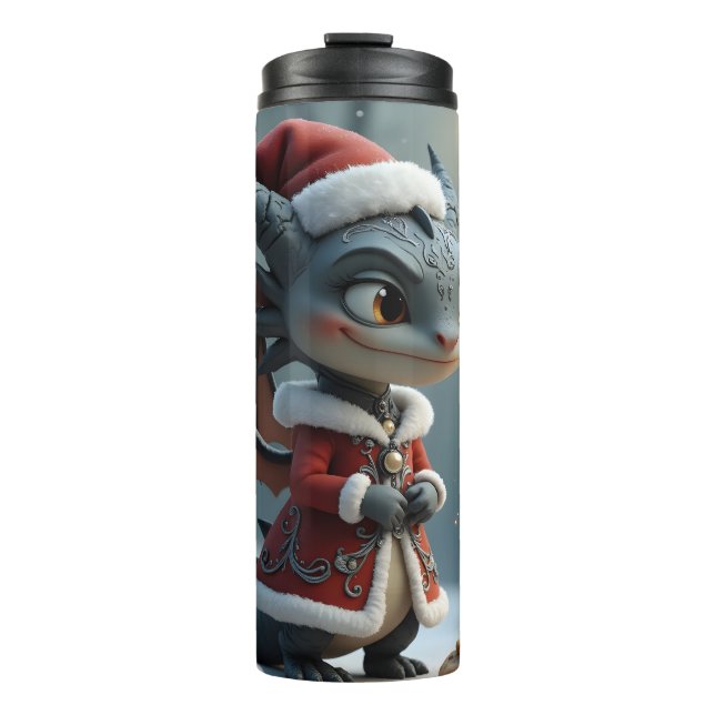 Termo Moonlit Cookie Bandit – The Grey Christmas Dragon. (Anverso)