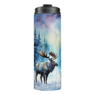 Termo Moose en la noche
