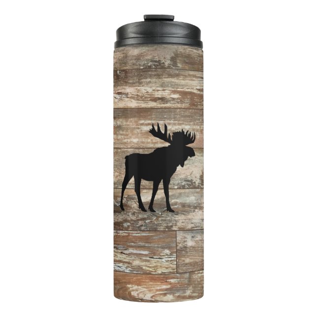 Termo Moose Wood Pintura Rústica Estilo (Anverso)