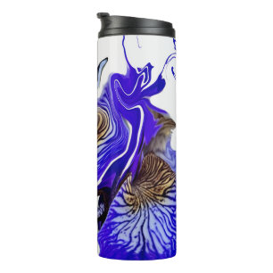 Termo Morado Iris Flower Swirls