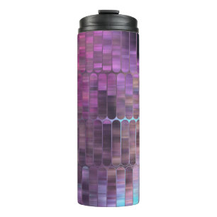 Termo Mosaico abstracto brillante multicolor con brillo