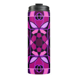 Termo mosaico abstracto rosa y púrpura