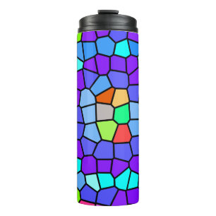 Termo Mosaico espiral - Tumblador térmico de energía vib