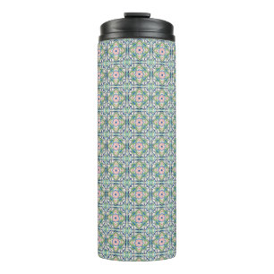 Termo Mosaico rosa y azul