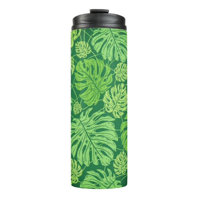 Termo Mostera hojas patrón floral (Anverso)