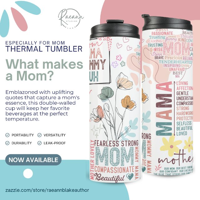 Termo Mother's Day What Make a Mom Quotes (Subido por el creador)