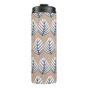 Termo motif de hoja vintage simple y moderno