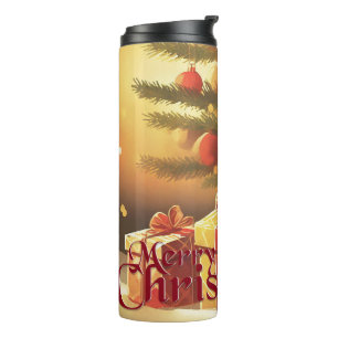 Termo Motif de Navidad, con regalos bajo el árbol de Nav