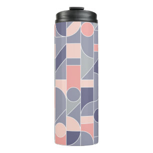 Termo Motif retro Rosa gris sin soldadura