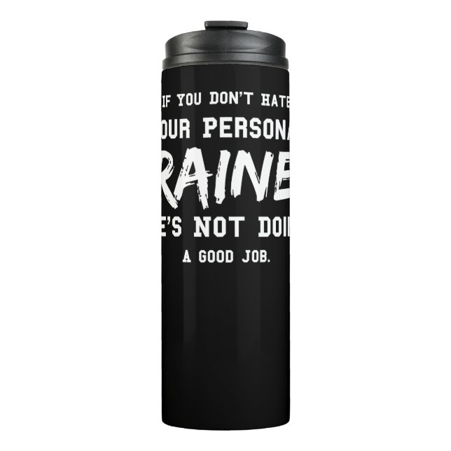 Termo Motivación de gimnasio personal formador (Anverso)