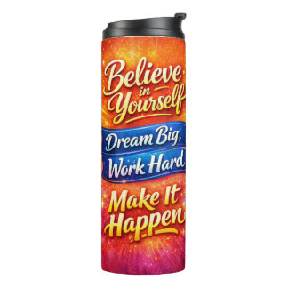 Termo Motivational Water Bottle with Positive Quotes