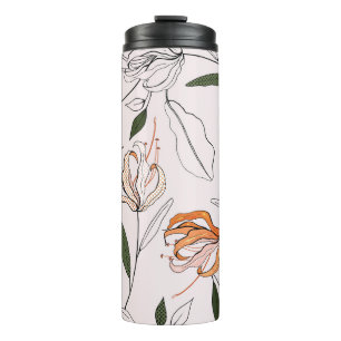 Termo Motivos botánicos, aislados, florales sin costura.