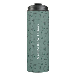 Termo Motivos Botánicos Personalizados con Nombre