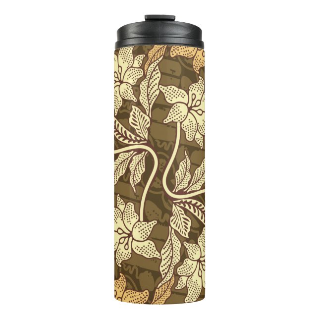 Termo Motivos de batik indonesio con flora y fauna (Anverso)