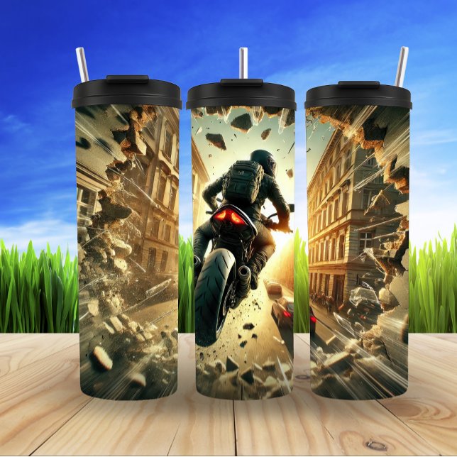 Termo Motocicleta Futurista con luces LED mostrando (Subido por el creador)